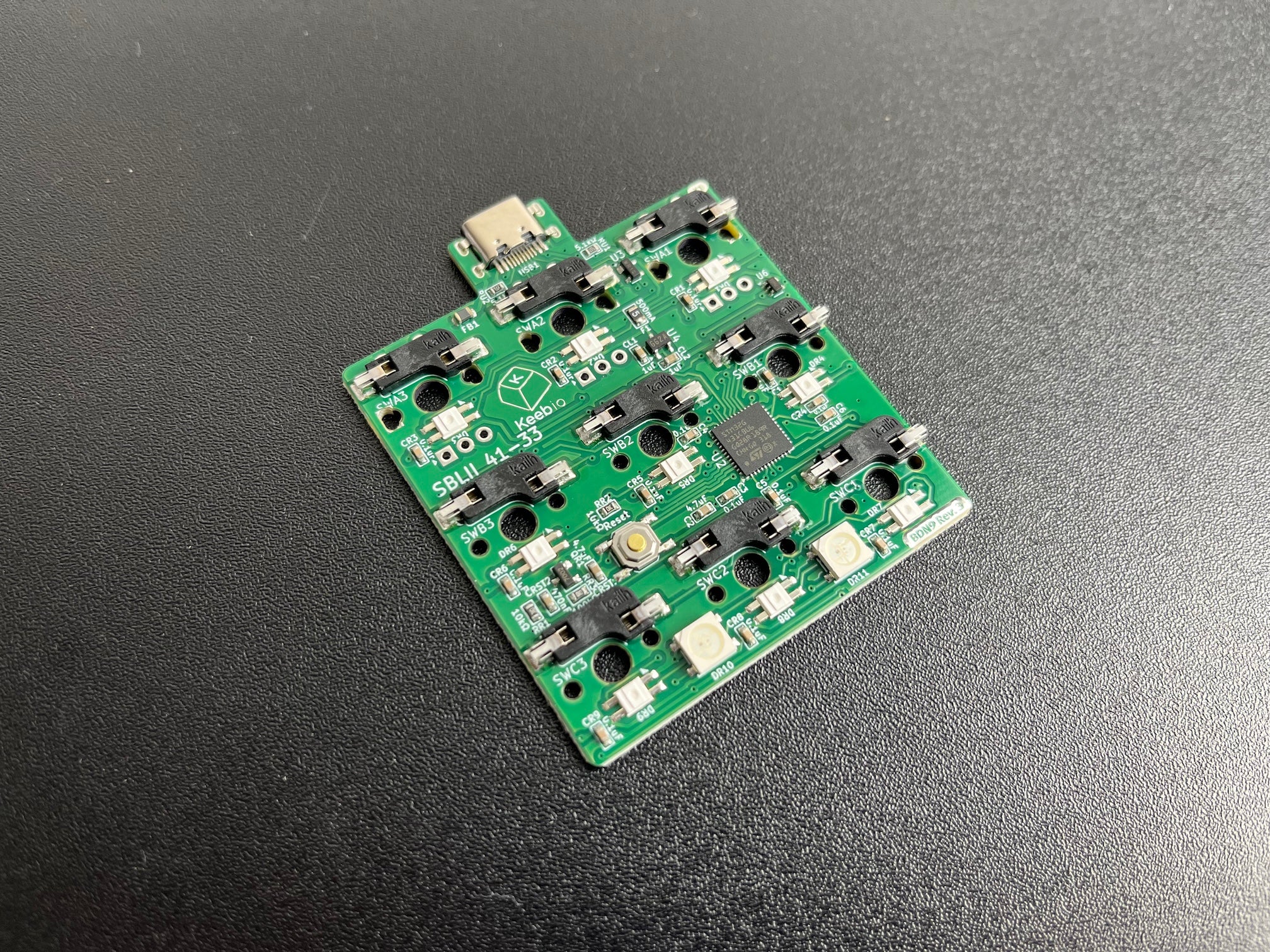 BDN9 Rev. 3 PCB - 3x3 9-key Macropad - Rotary Encoder and RGB - Image 4