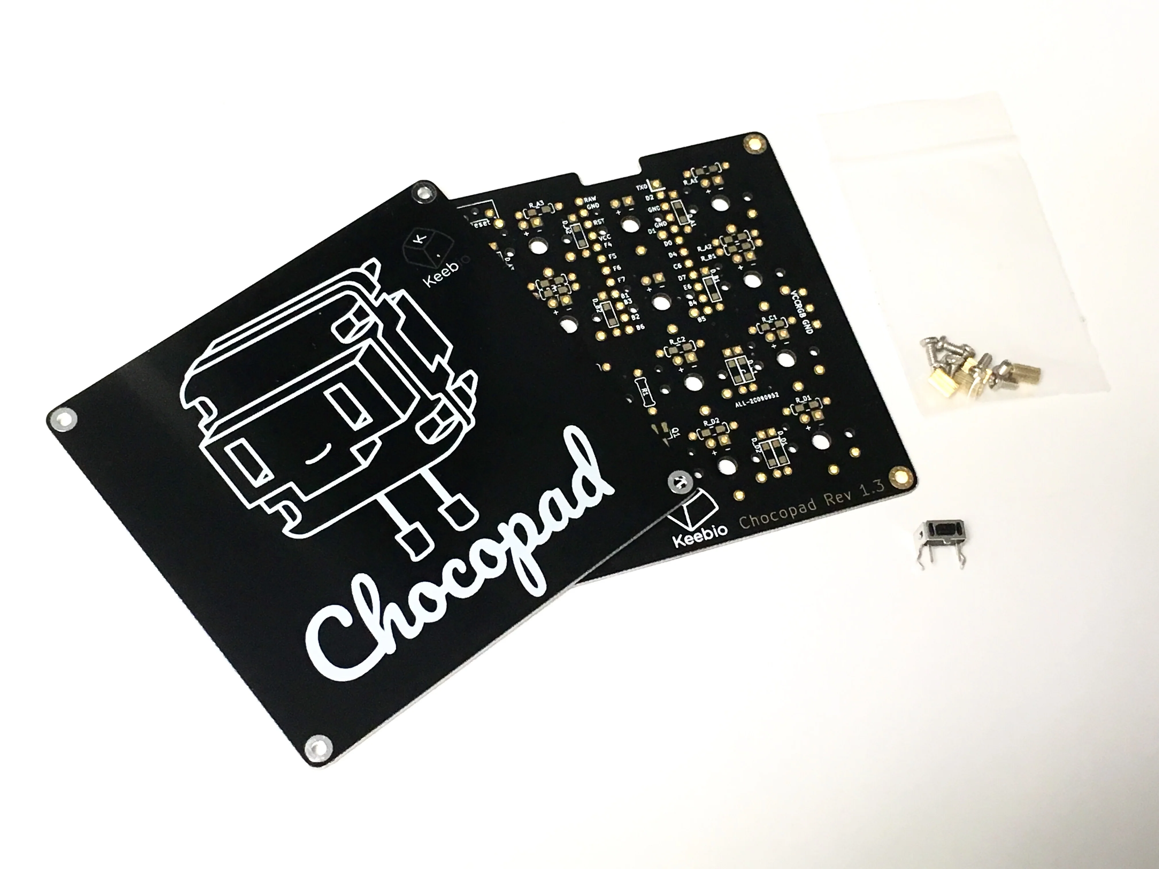 Chocopad Rev. 1 - 16-key Macropad for Kailh Choc Low-Profile Switches