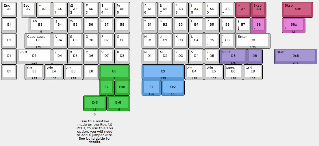 FoldKB - Ortholinear board using Standard Keyset - Rev. 1 PCB Kit - Image 8