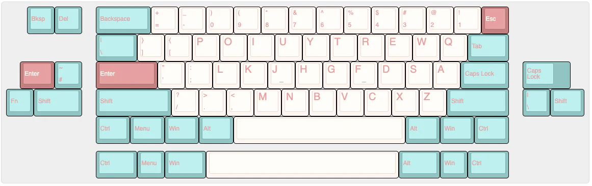 WTF60 - Mirrored 60% Keyboard PCB - Image 4